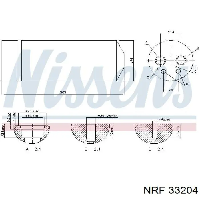 Filtro deshidratador 33204 NRF