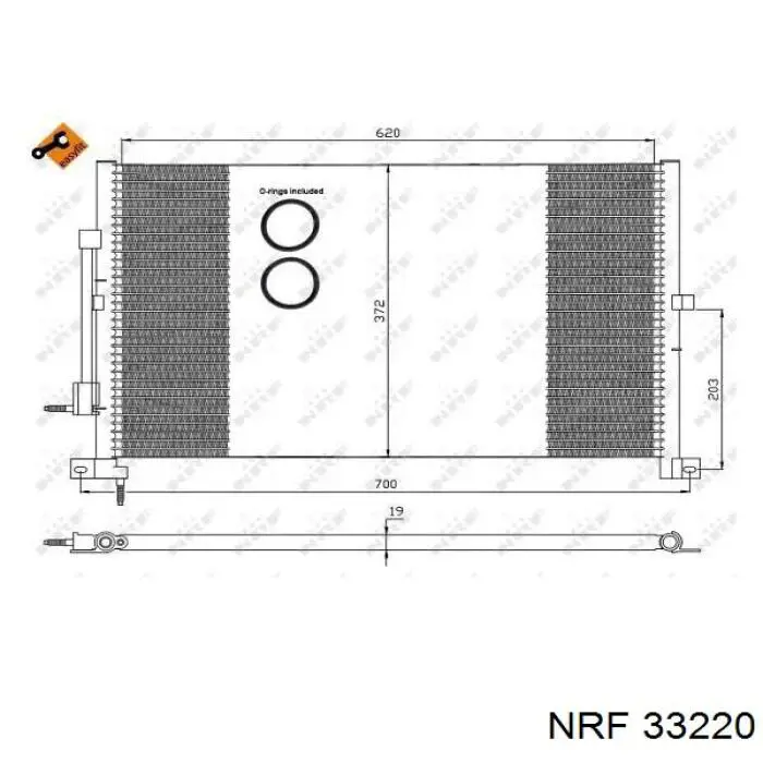 33220 NRF Filtro deshidratante aire acondicionado