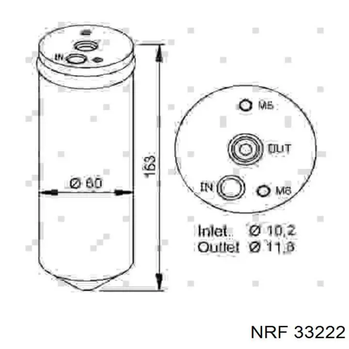 33222 NRF receptor-secador del aire acondicionado