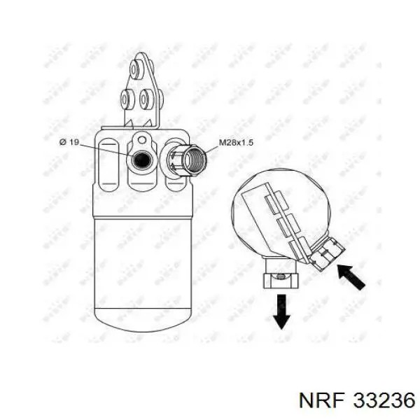 33236 NRF receptor-secador del aire acondicionado