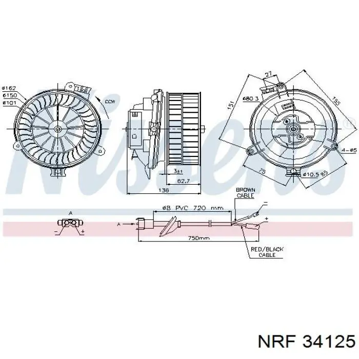 Ventilador interior NRF 34125