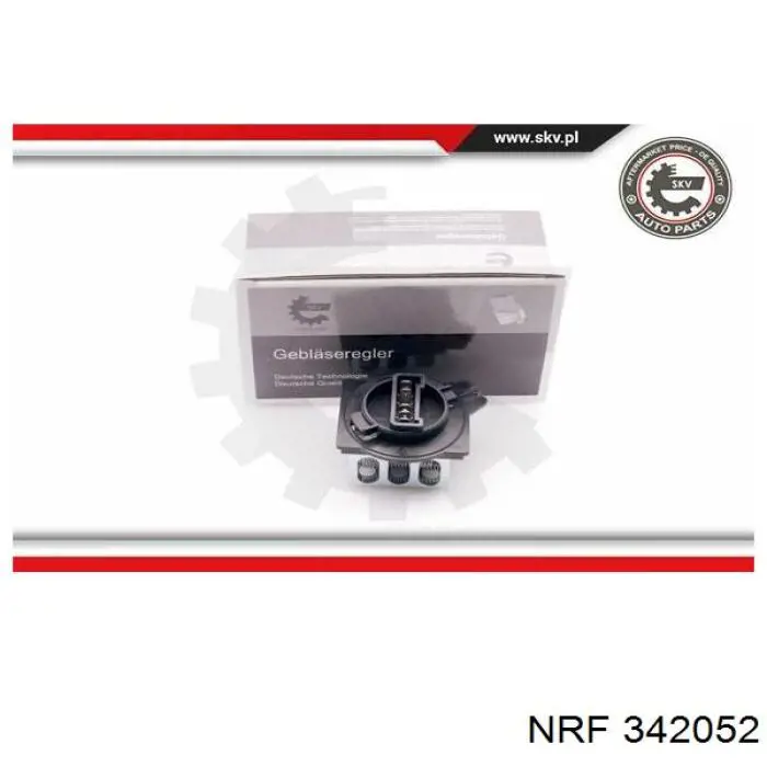 Resitencia, ventilador habitáculo NRF 342052