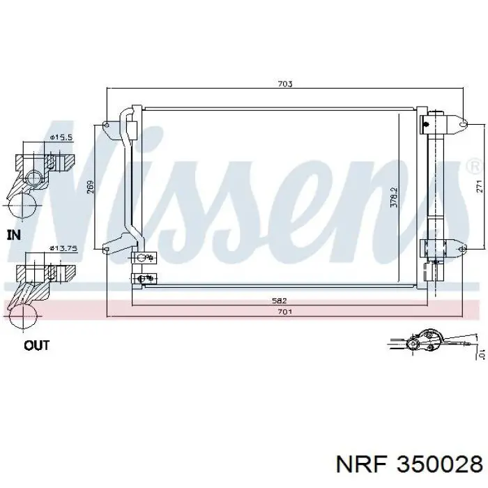 Comprar 350028 NRF Condensador de aire acondicionado