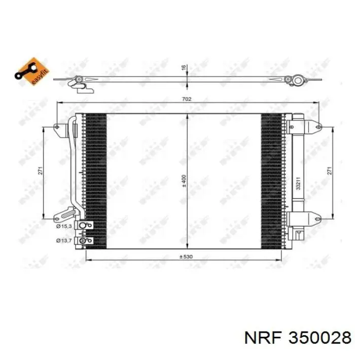 Aire acondicionado capacitor NRF 350028 precio, desde 116,44 EUR