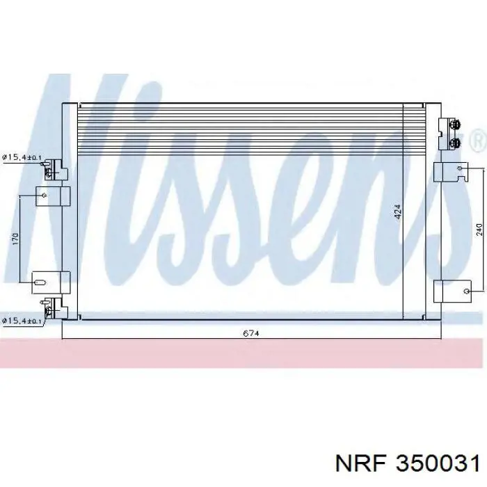 350031 NRF condensador aire acondicionado
