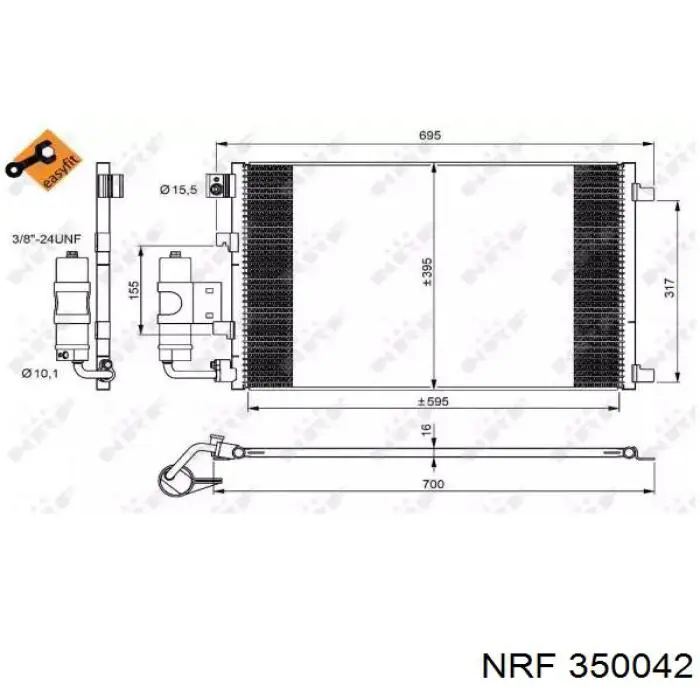 Aire acondicionado capacitor Nissan/Infiniti 92100JD00A precio, desde 84,96 EUR