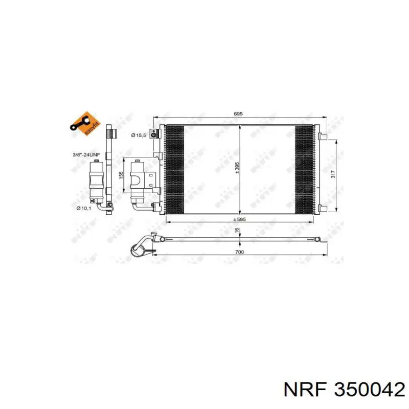 350042 NRF condensador aire acondicionado