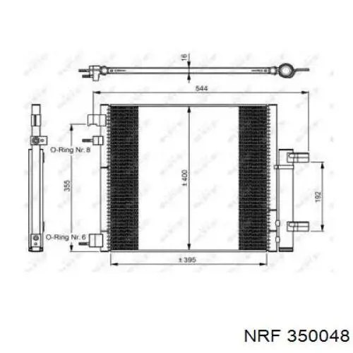 Condensador aire acondicionado 350048 NRF
