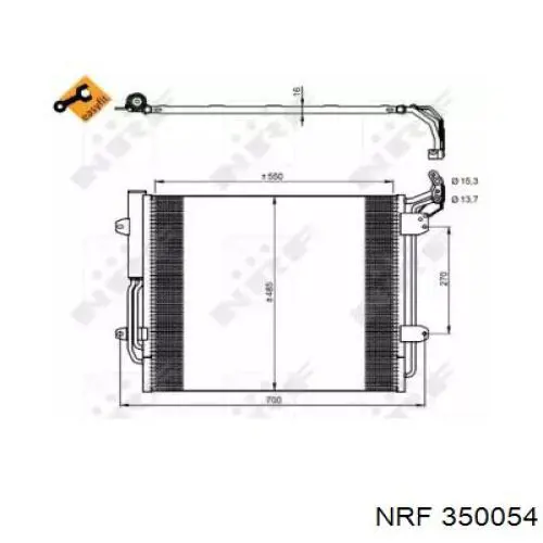 Aire acondicionado capacitor NRF 350054 precio, desde 140,11 EUR