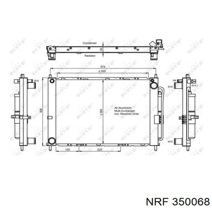 34090004 Frig AIR radiador refrigeración del motor