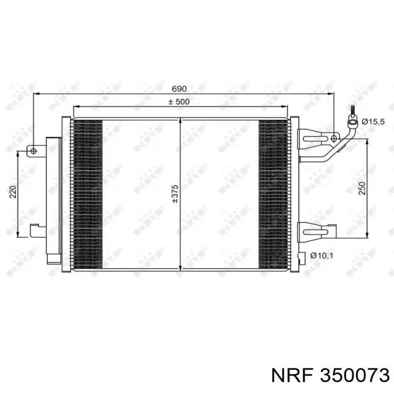 350073 NRF condensador aire acondicionado
