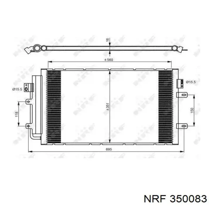 Aire acondicionado capacitor NRF 350083 precio, desde 135,99 EUR