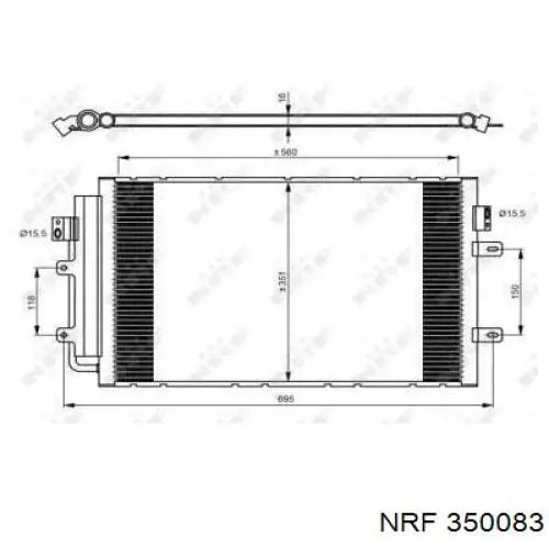 350083 NRF condensador aire acondicionado