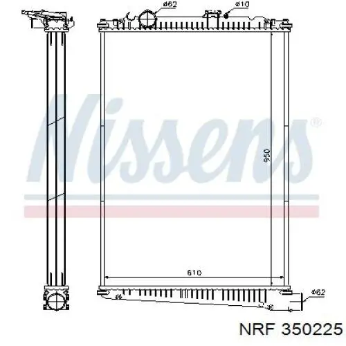 Condensador aire acondicionado 350225 NRF