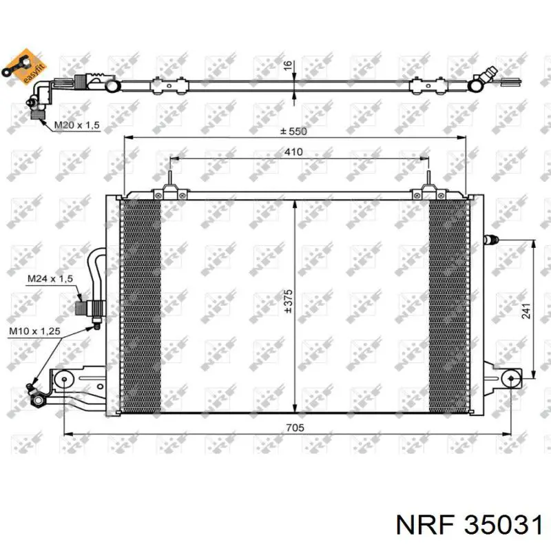Comprar 35031 NRF Condensador de aire acondicionado