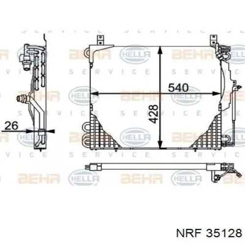 35128 NRF condensador aire acondicionado