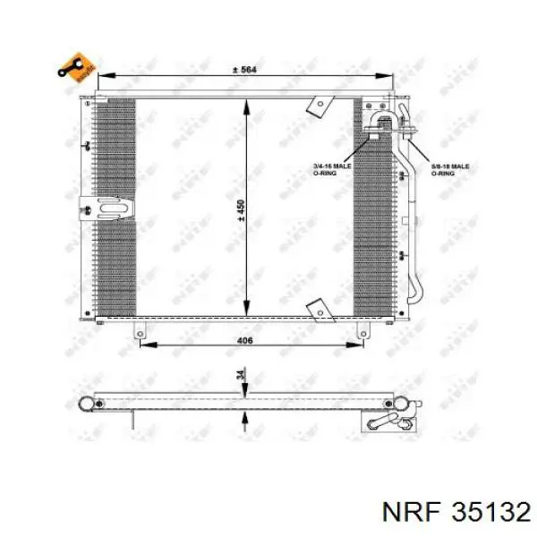 AC148000S Knecht-Mahle condensador aire acondicionado