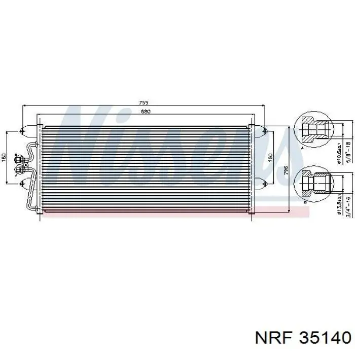 Comprar 35140 NRF Condensador de aire acondicionado
