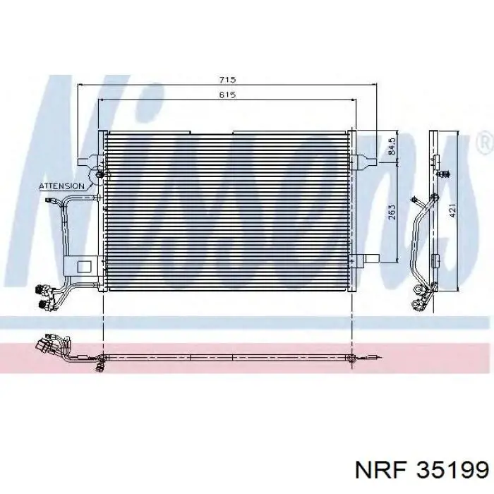 35199 NRF Radiador de aire acondicionado