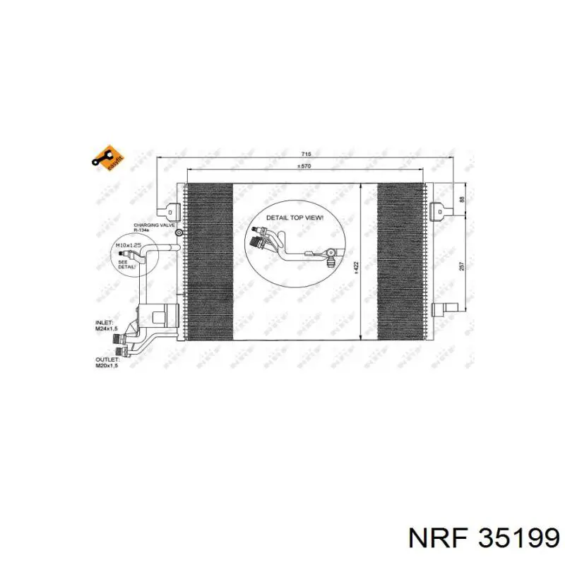 Condensador aire acondicionado 35199 NRF