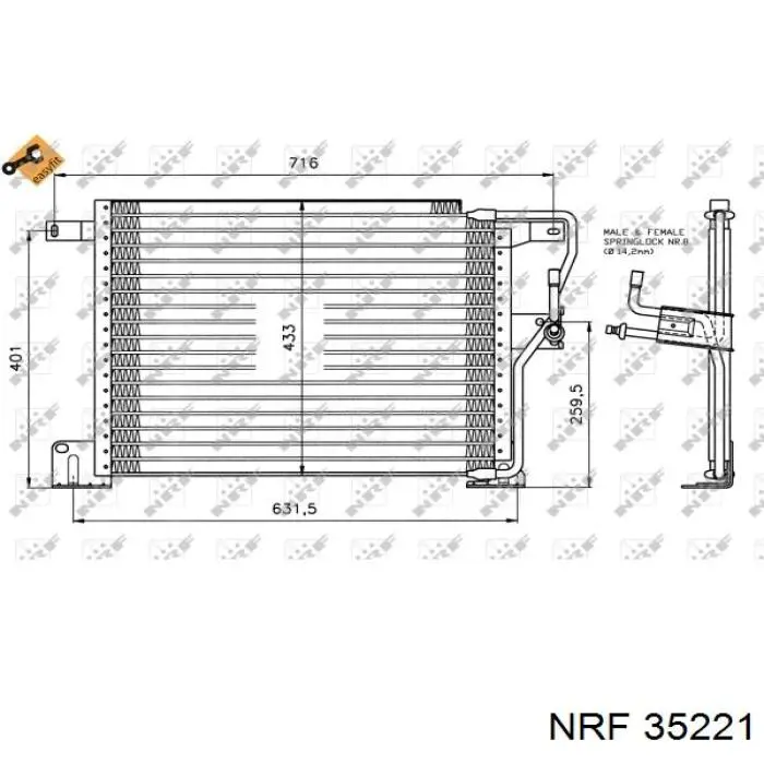 35221 NRF condensador aire acondicionado