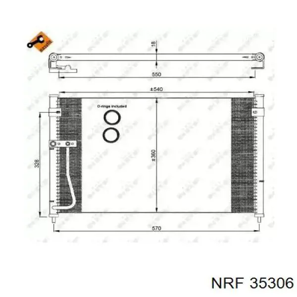 Comprar 35306 NRF Condensador de aire acondicionado