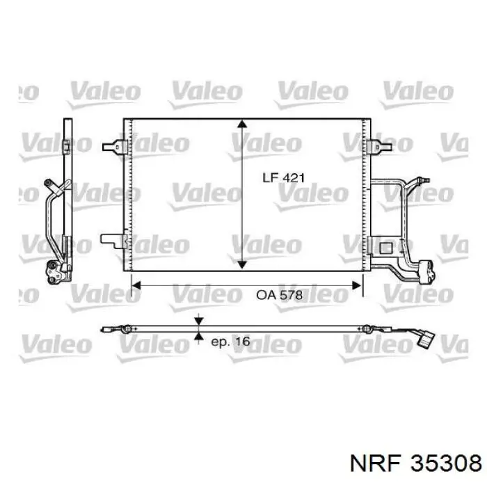 Comprar 035308 Peugeot/Citroen Condensador de aire acondicionado