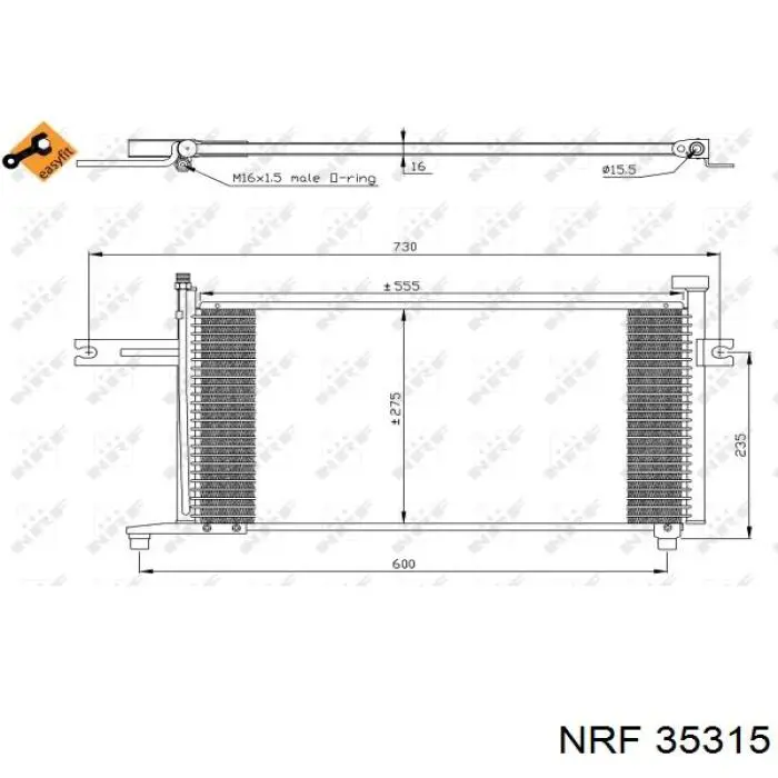 Comprar 921106F600 Nissan/Infiniti Condensador de aire acondicionado