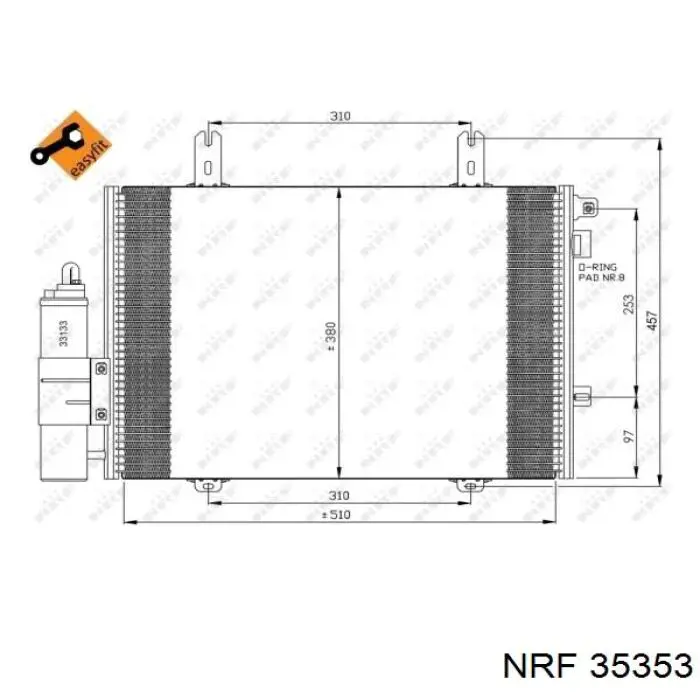35353 NRF condensador aire acondicionado
