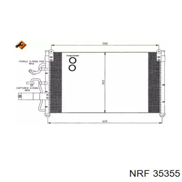 35355 NRF condensador aire acondicionado