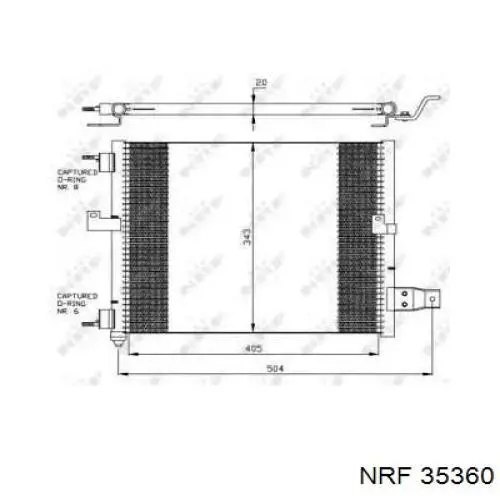 Comprar 35360 NRF Condensador de aire acondicionado
