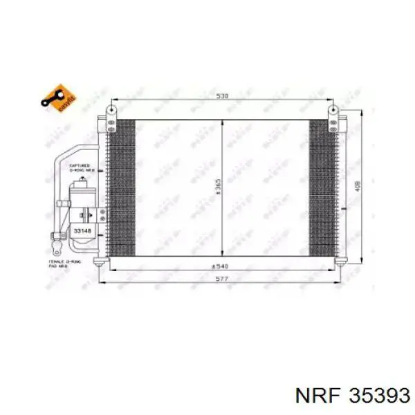 Comprar 35393 NRF Condensador de aire acondicionado