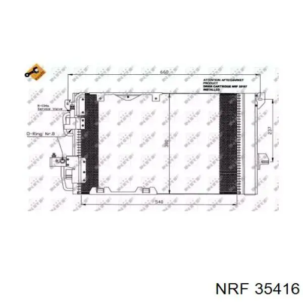 35416 NRF Radiador de aire acondicionado