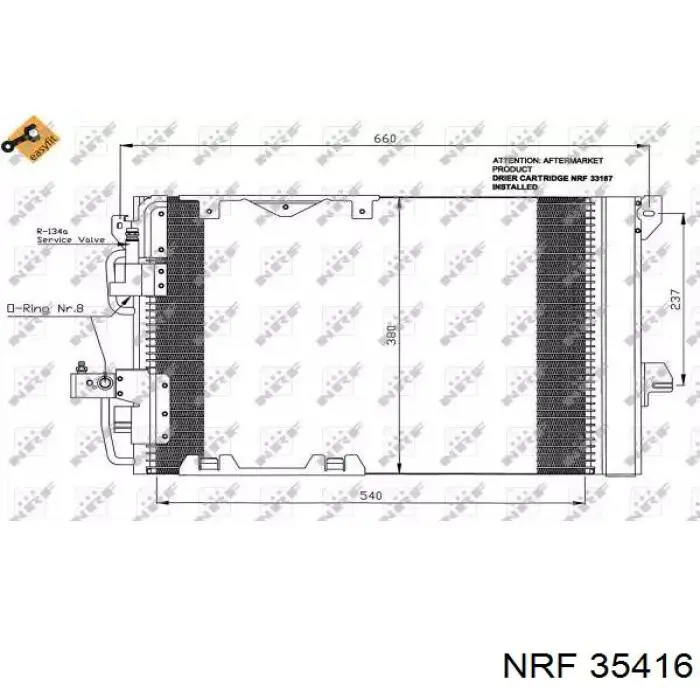 35416 NRF condensador aire acondicionado