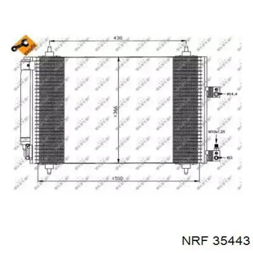 Comprar 35443 NRF Condensador de aire acondicionado