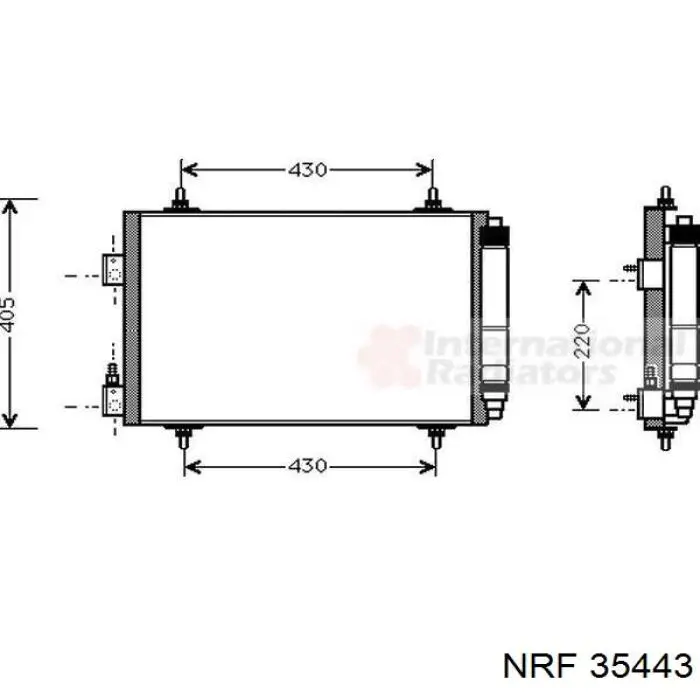 Radiador de aire acondicionado para Citroen C5 (DE)
