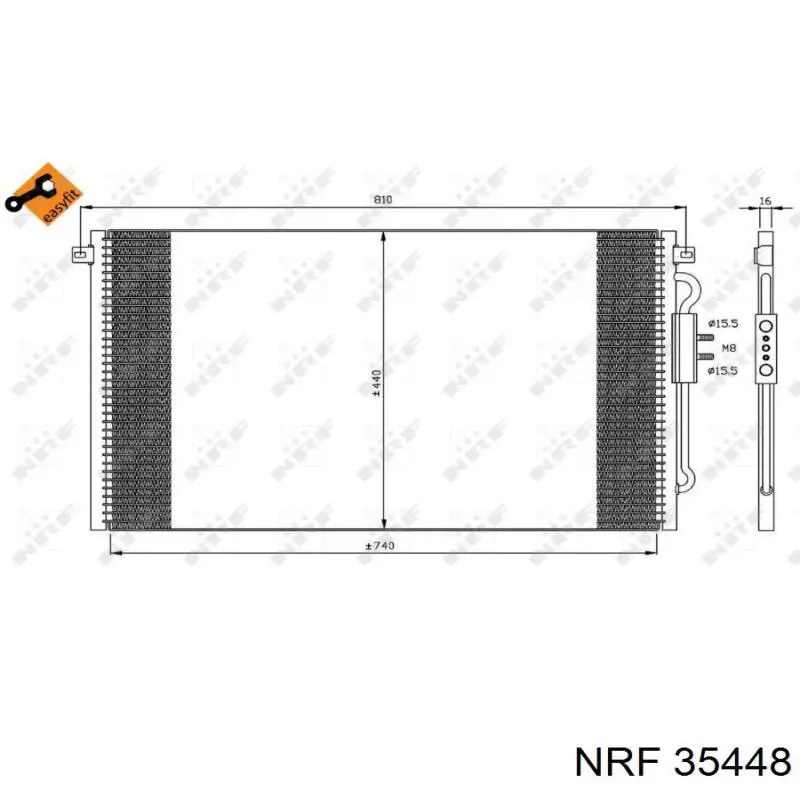 Comprar 35448 NRF Condensador de aire acondicionado
