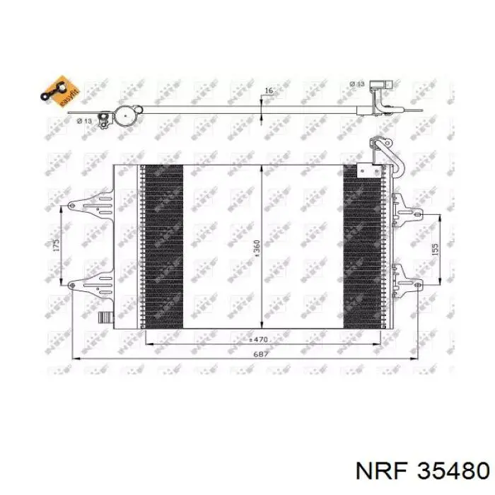 35480 NRF condensador aire acondicionado