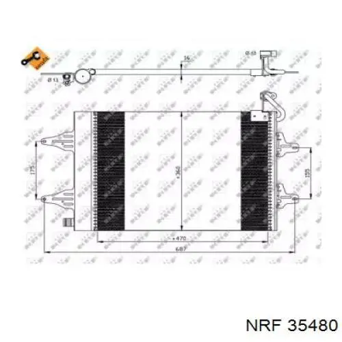 Aire acondicionado capacitor NRF 35480 precio, desde 66,56 EUR