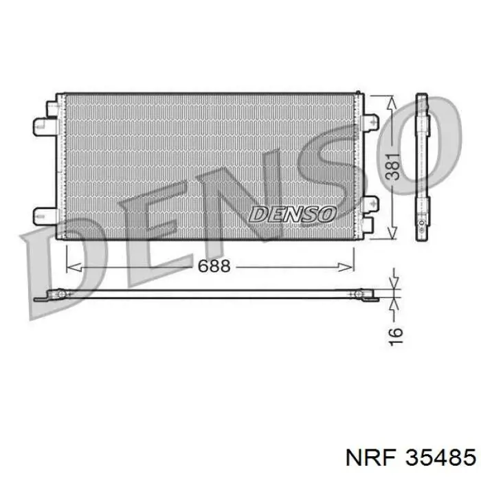 Condensador aire acondicionado 874798R Renault (RVI)