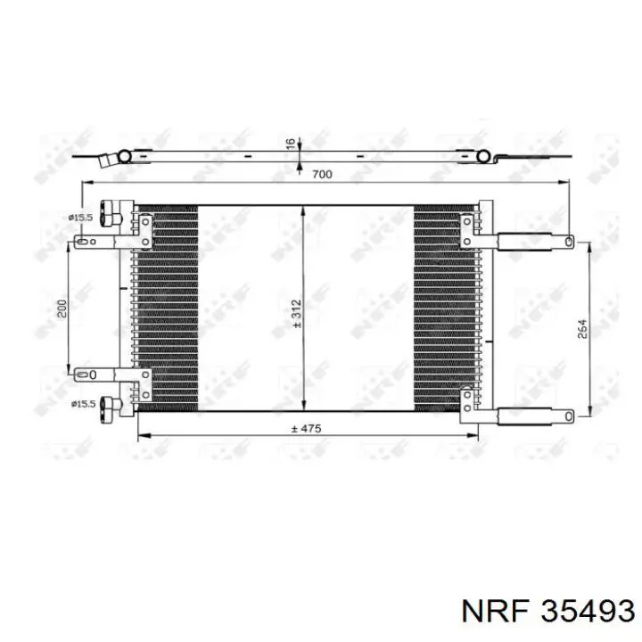 35493 NRF condensador aire acondicionado