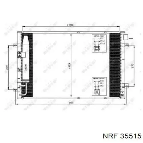 35515 NRF condensador aire acondicionado
