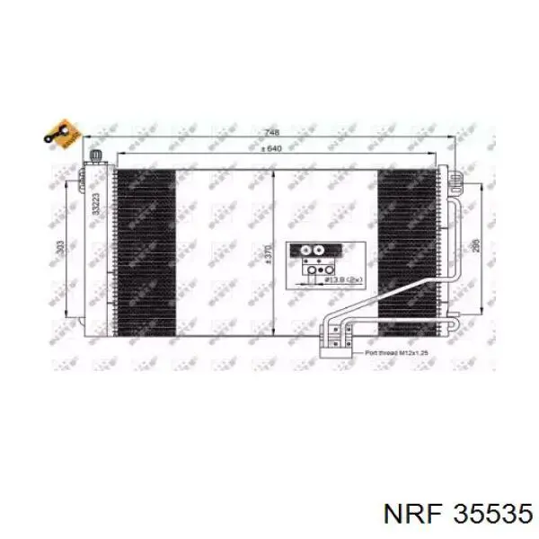 35535 NRF condensador aire acondicionado