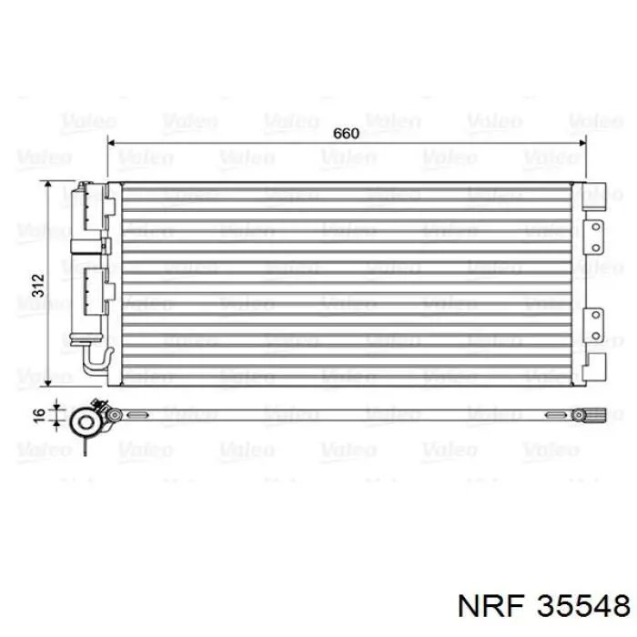 Condensador aire acondicionado 35548 NRF