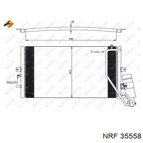 Radiador de aire acondicionado para Saab 9-5 (YS3E)