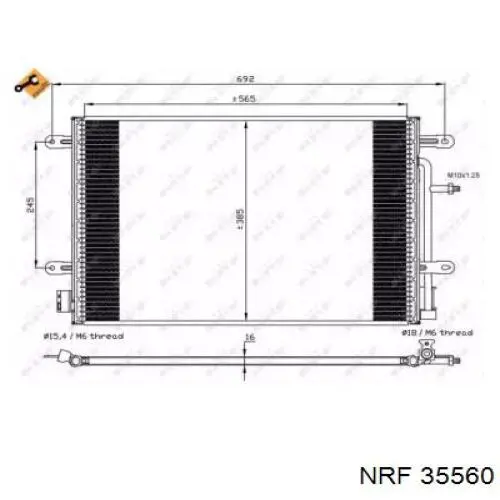 35560 NRF Radiador de aire acondicionado