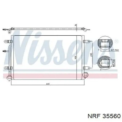 Condensador aire acondicionado 35560 NRF
