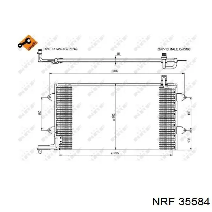 35584 NRF condensador aire acondicionado