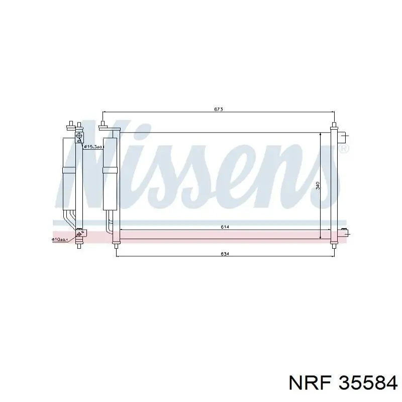 Condensador aire acondicionado 35584 NRF