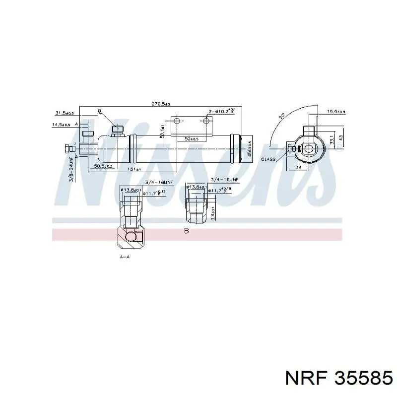 35585 NRF condensador aire acondicionado